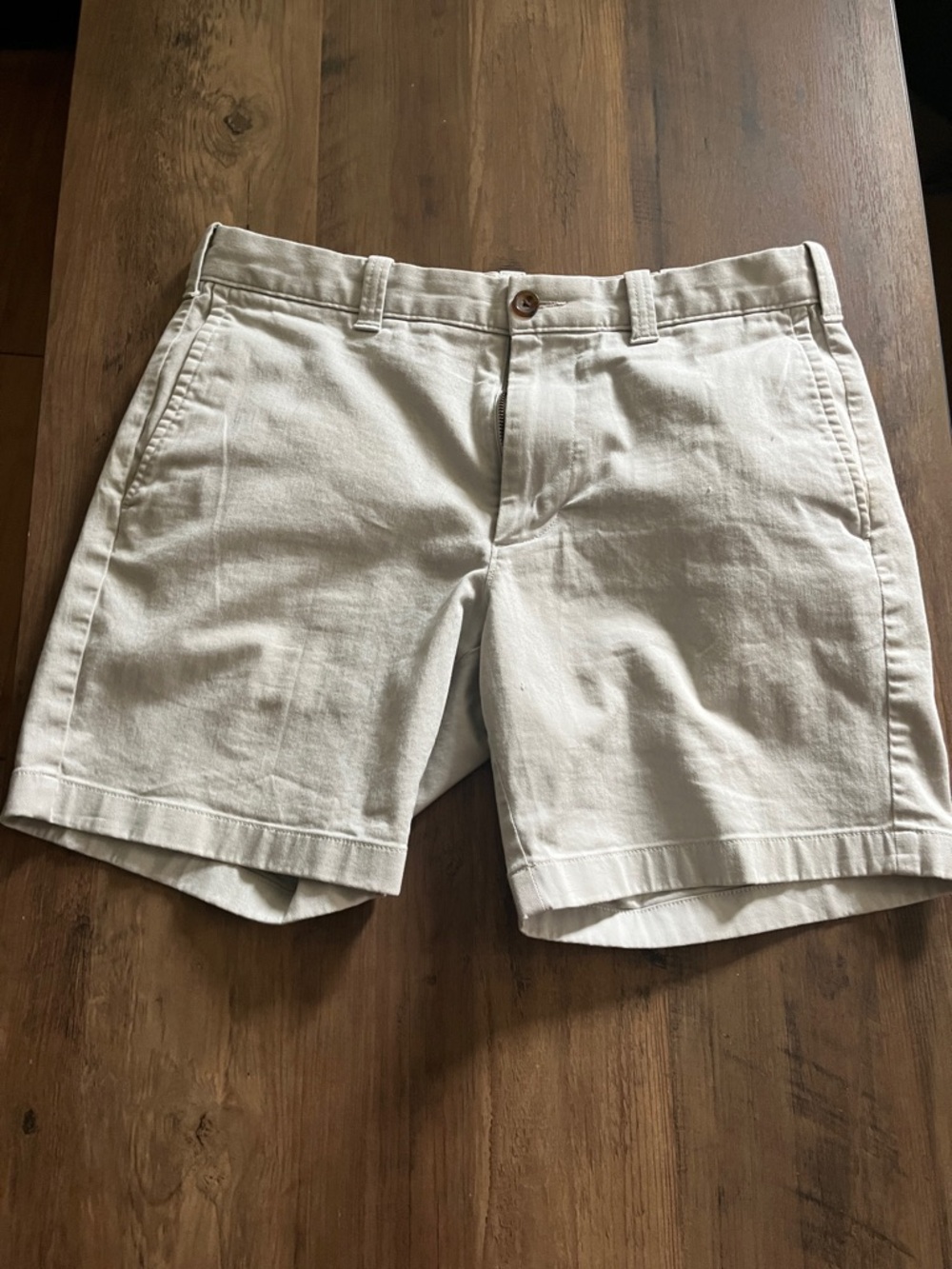 J. Crew Men's Cream Flat-Front Shorts